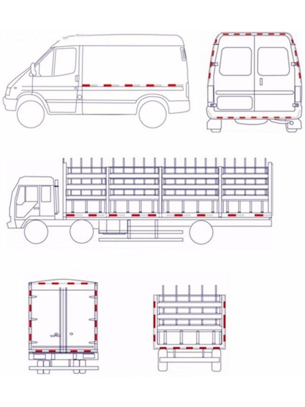 Светоотражающая лента, самоклеящаяся, красно-белая, 5 см х 25 м
