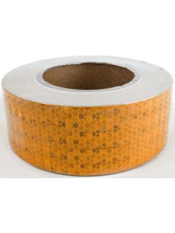 Светоотражающая лента, самоклеящаяся, желтая, 5 см х 25 м