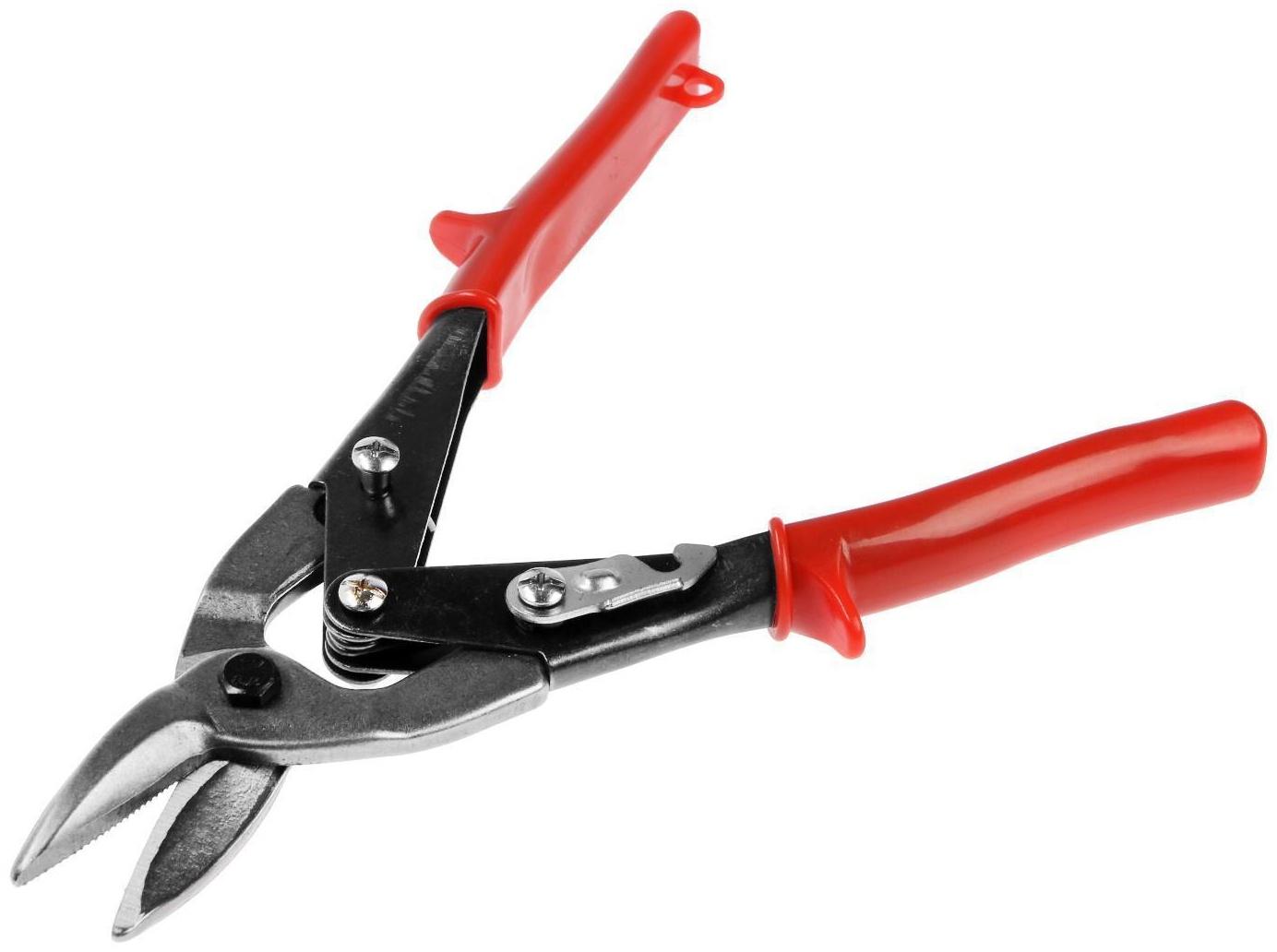 Ножницы по металлу ЛОМ, 250 мм, пластиковые рукоятки, левый рез