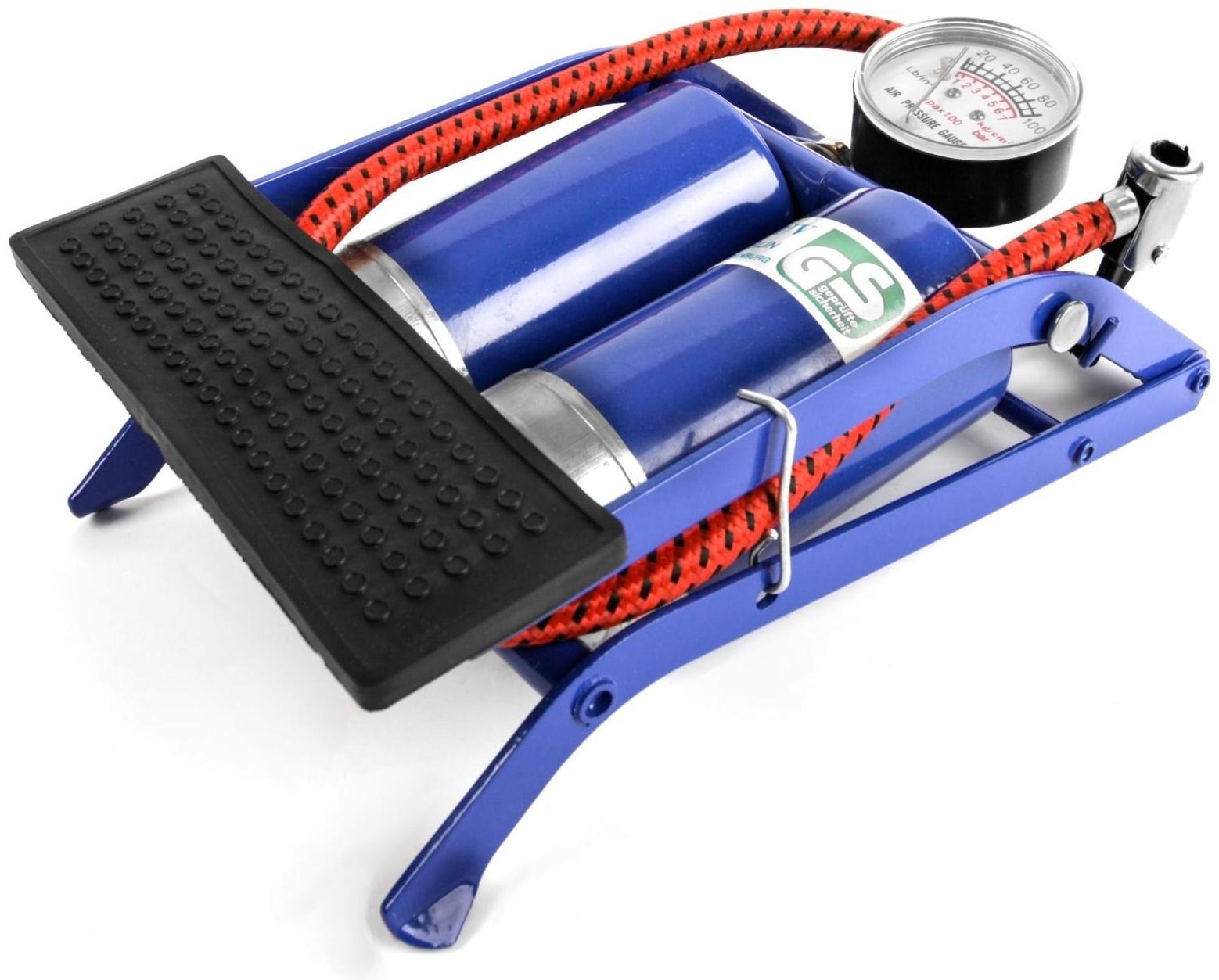 Насос ножной Cartage с манометром, 2 цилиндра