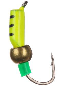 Мормышка «Мир вольфрама» столбик с латунным шаром, жёлтый, d-2 мм