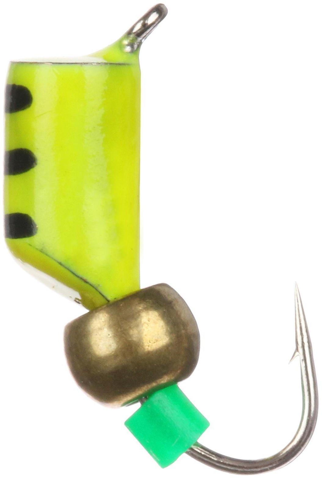 Мормышка «Мир вольфрама» столбик с латунным шаром, жёлтый, d-3 мм