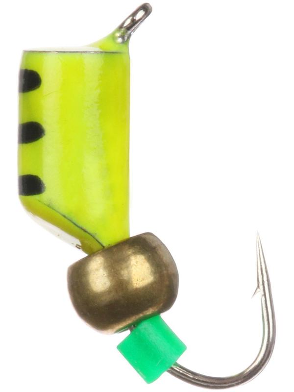 Мормышка «Мир вольфрама» столбик с латунным шаром, жёлтый, d-3 мм