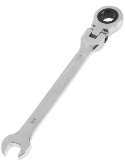 Ключ комбинированный трещоточный шарнирный ТУНДРА, CrV, полированный, 72 зуба, 10 мм