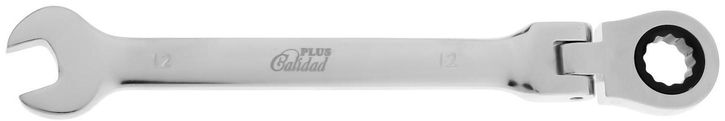 Ключ комбинированный трещоточный шарнирный ТУНДРА, CrV, полированный, 72 зуба, 12 мм