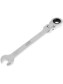 Ключ комбинированный трещоточный шарнирный ТУНДРА, CrV, полированный, 72 зуба, 12 мм