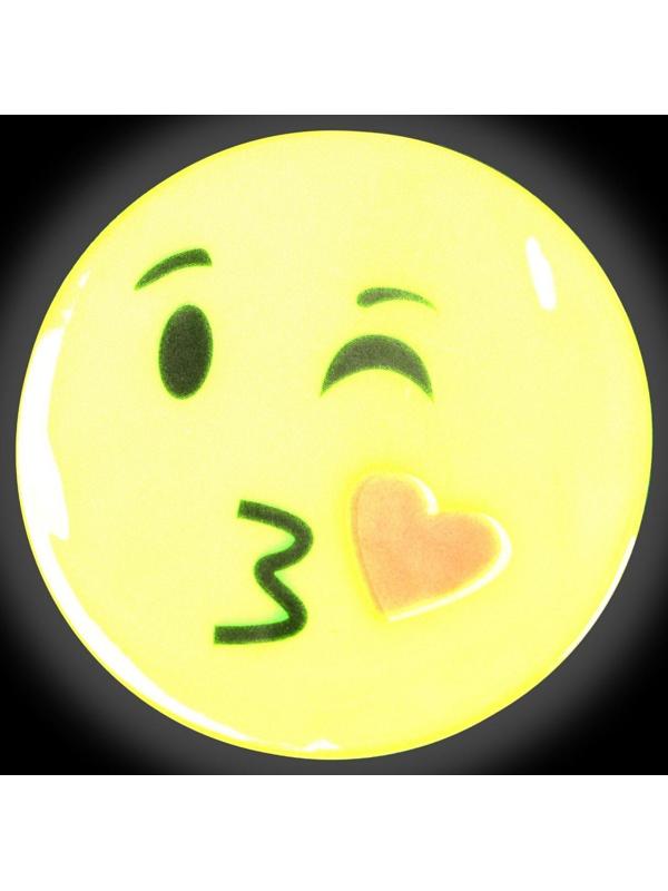 Светоотражающие наклейки «Смайлы», d = 5 см, 4 шт на листе, цвет жёлтый
