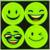 Светоотражающие наклейки «Смайлы», d = 5 см, 4 шт на листе, цвет жёлтый