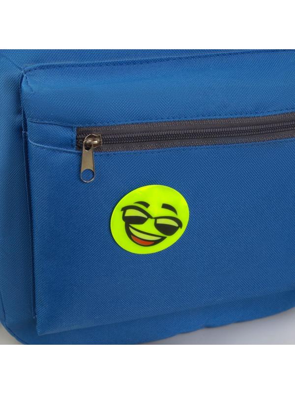 Светоотражающие наклейки «Смайлы», d = 5 см, 4 шт на листе, цвет жёлтый