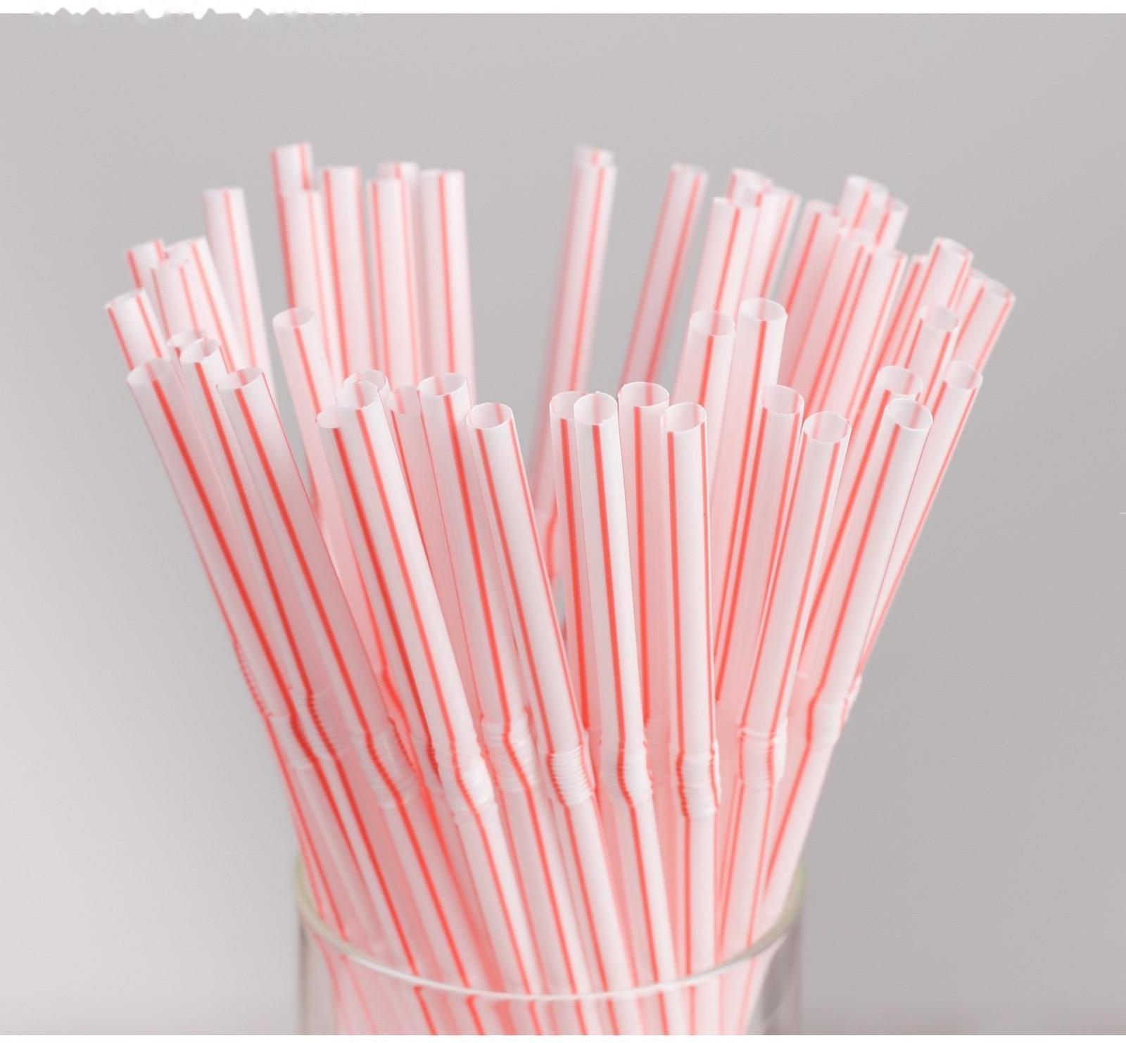 Набор одноразовых трубочек гофрированных для напитков, 0,5×21 см, 50 шт, с гофрой, цвет белый