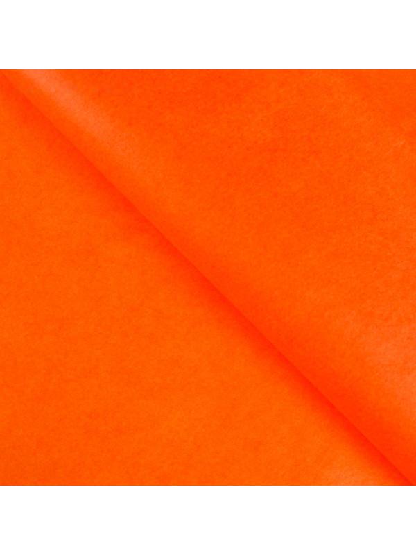 Бумага упаковочная тишью, оранжевая, 50 см х 66 см