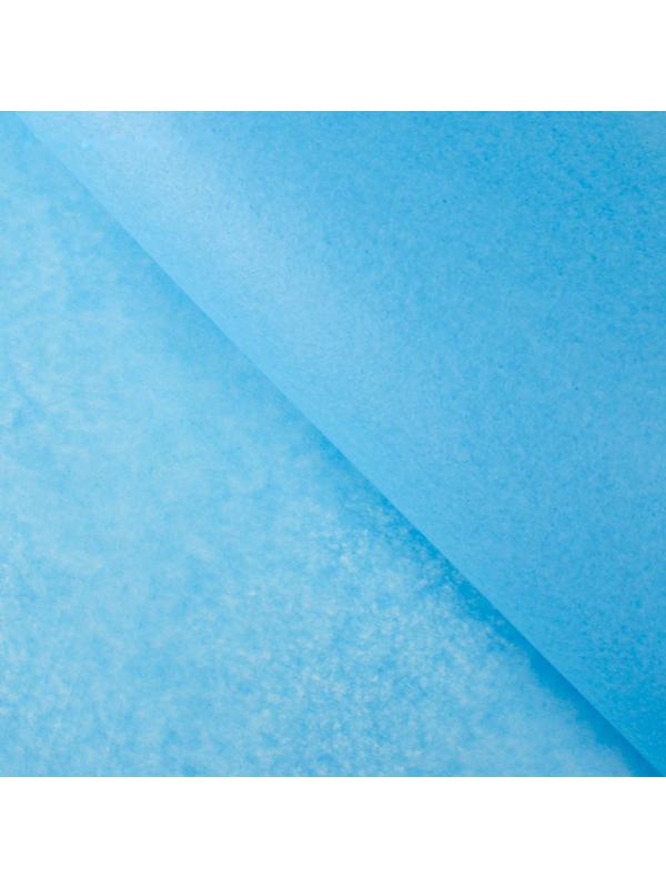 Бумага упаковочная тишью, голубая, 50 см х 66 см