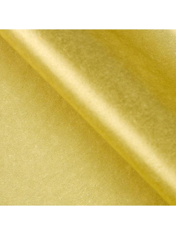 Бумага упаковочная тишью, золотая, 50 см х 66 см