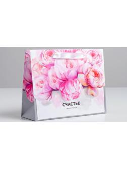 Пакет ламинированный горизонтальный «Счастье ждёт тебя» 22 × 17,5 × 8 см