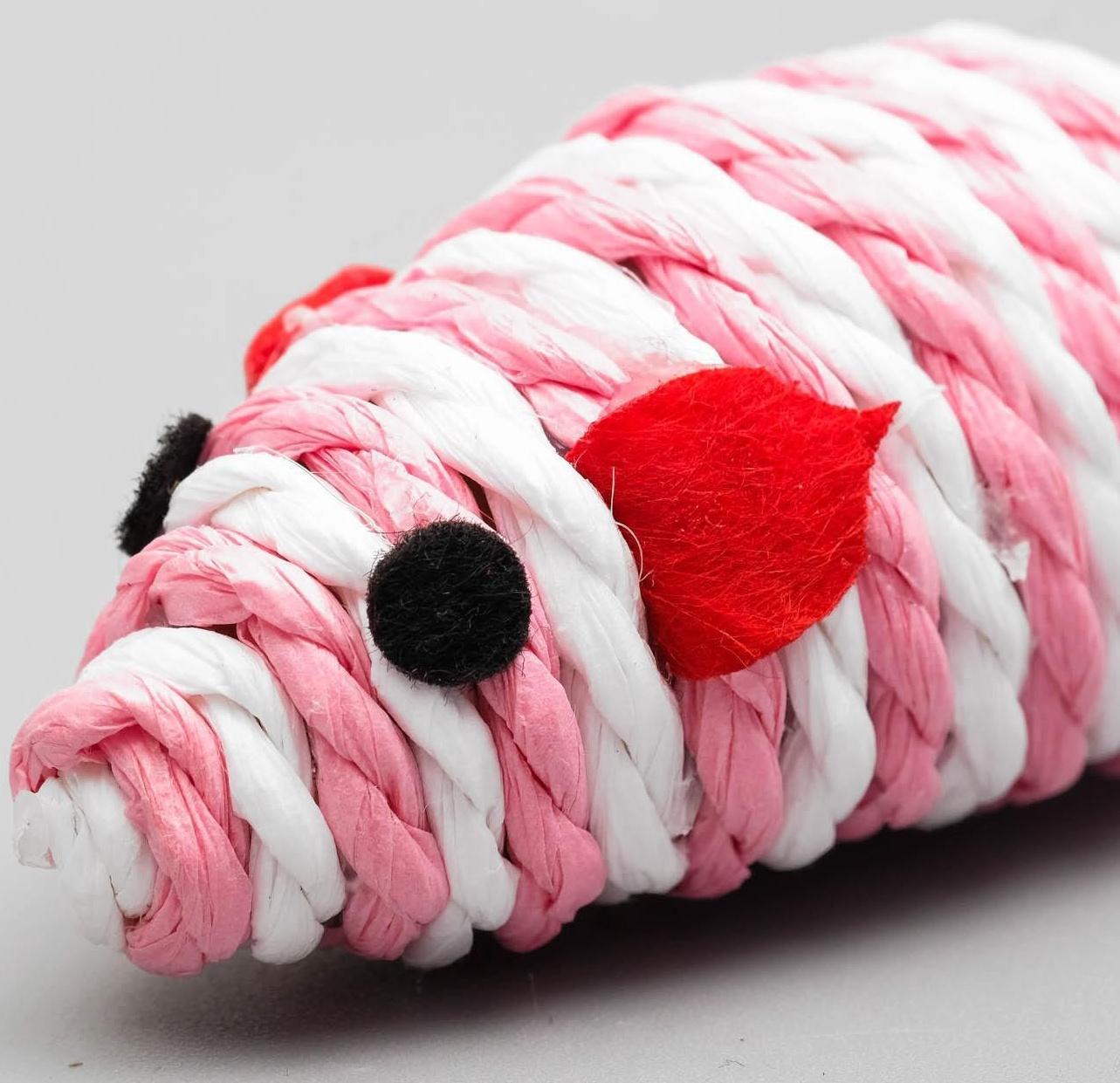 Набор игрушек для кошек: мышь 5 см и шар 4 см, микс цветов