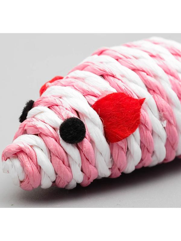 Набор игрушек для кошек: мышь 5 см и шар 4 см, микс цветов