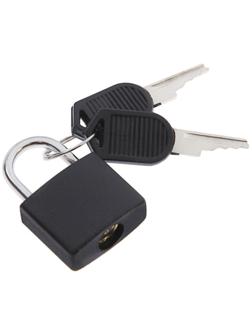 Замок навесной для чемодана, малый, черный