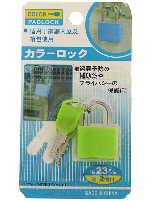 Замок навесной для чемодана, малый, зеленый