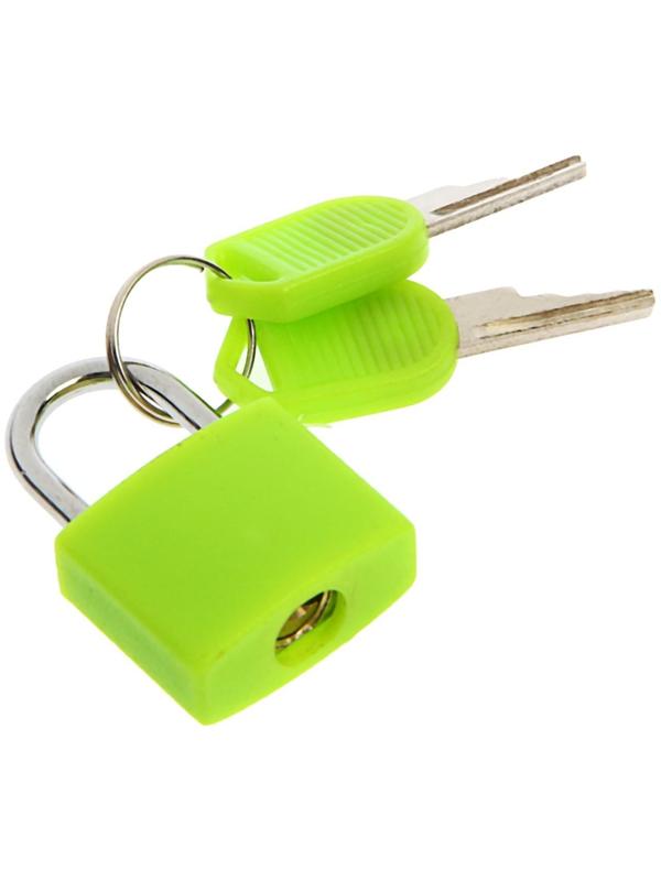 Замок навесной для чемодана, малый, зеленый