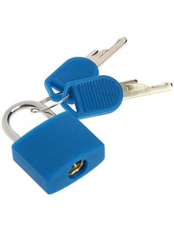 Замок навесной для чемодана, малый, синий