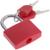 Замок навесной для чемодана, средний, 30х42 мм, красный