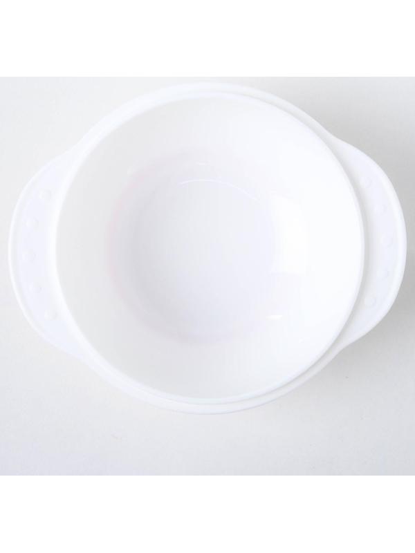 Набор для кормления, 3 предмета: миска на присоске 400 мл, крышка, ложка, цвет присоски розовый, цвет крышки МИКС