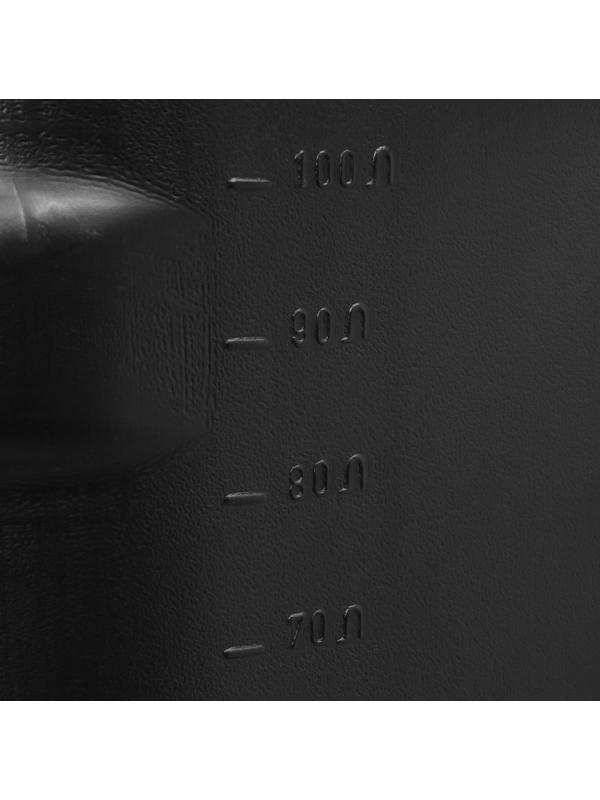 Бак для душа, 150 л, с крышкой, с резьбой под кран, чёрный