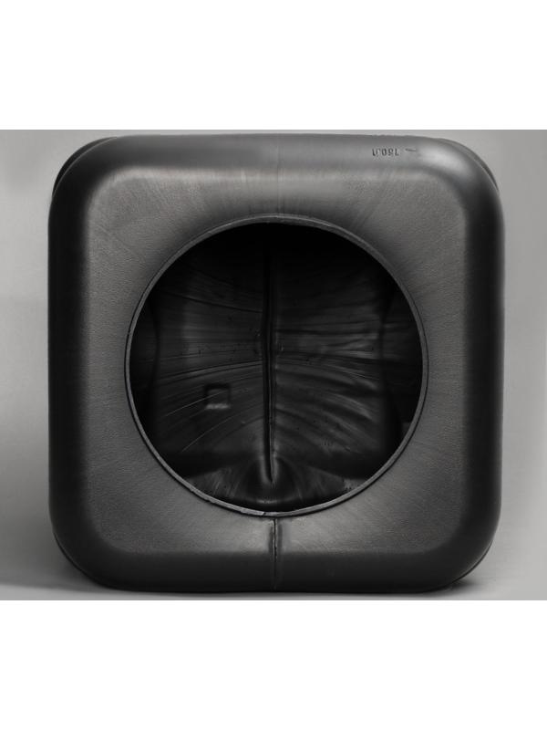 Бак для душа, 150 л, с крышкой, с резьбой под кран, чёрный