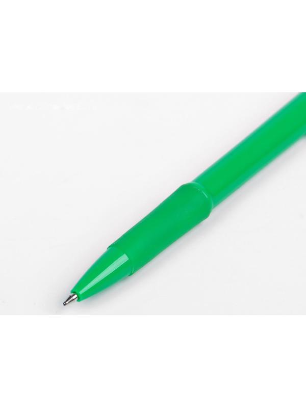 Ручка шариковая, 0.5 мм, стержень синий, с резиновым держателем, корпус МИКС