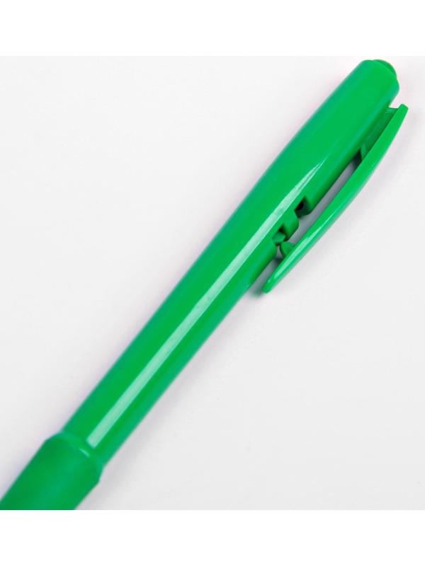 Ручка шариковая, 0.5 мм, стержень синий, с резиновым держателем, корпус МИКС