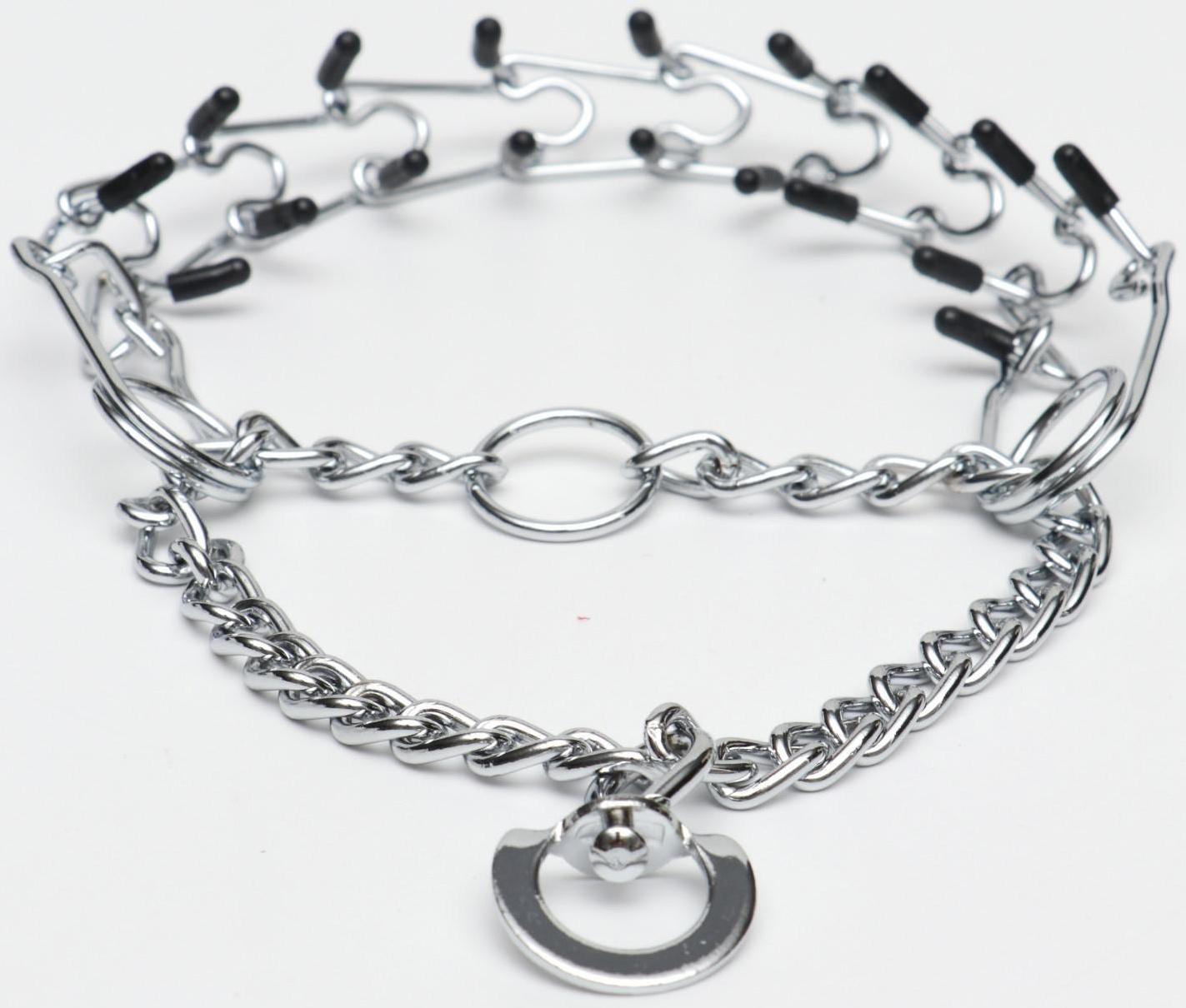 Ошейник-удавка строгий с защитными колпачками, 2,5 мм х 45 см