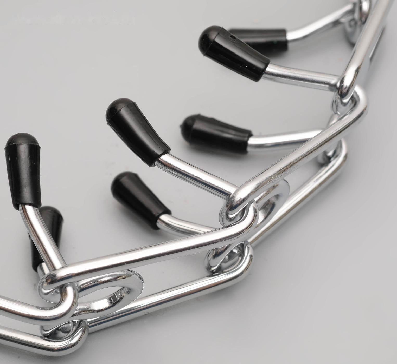 Ошейник-удавка строгий с защитными колпачками, 3 мм х 50 см