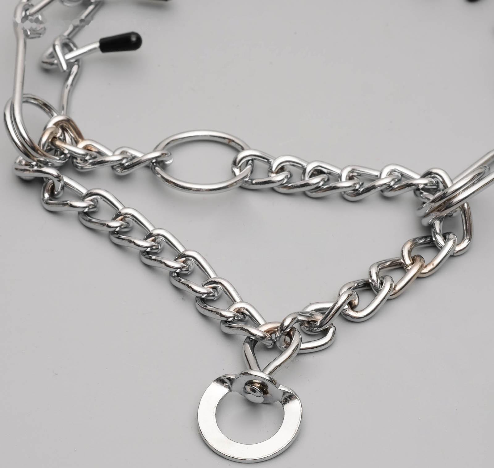 Ошейник-удавка строгий с защитными колпачками, 3 мм х 50 см