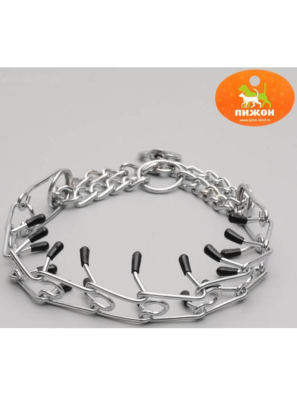 Ошейник-удавка строгий с защитными колпачками, 3 мм х 50 см