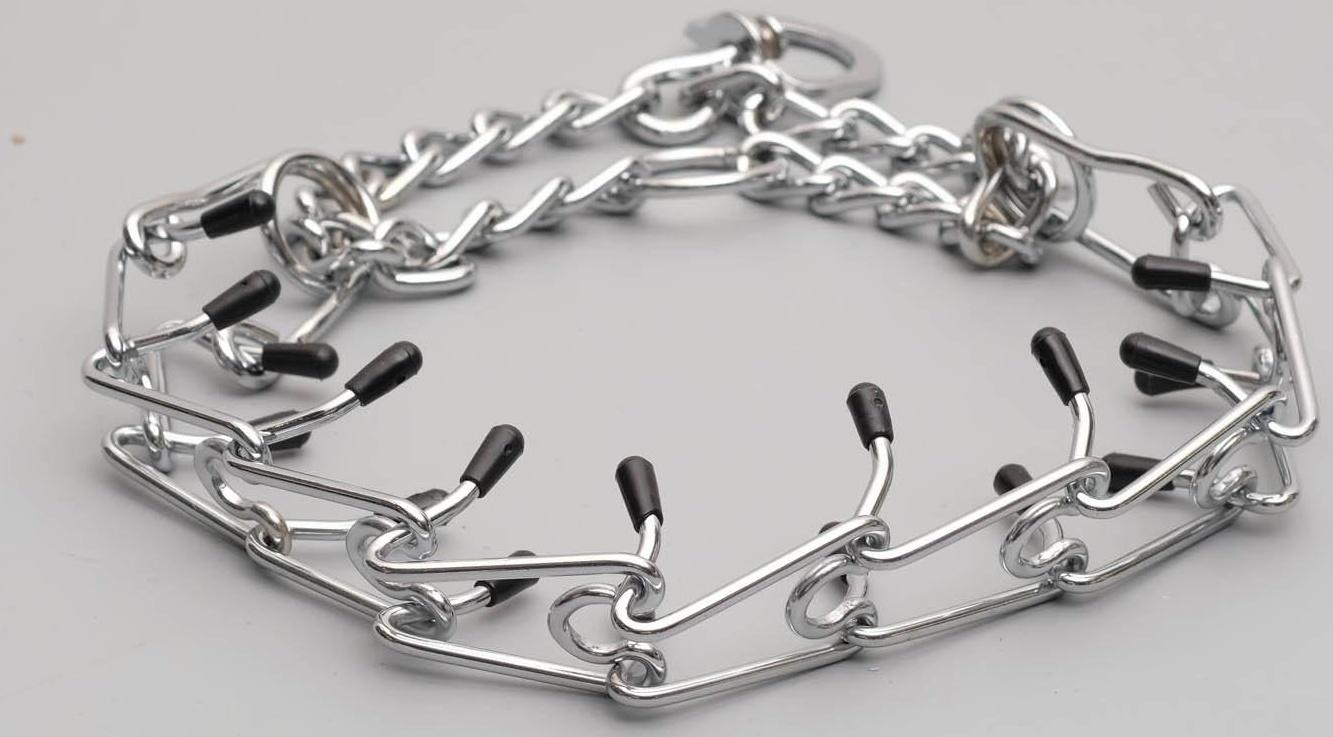 Ошейник-удавка строгий с защитными колпачками, 3,5 мм х 55 см