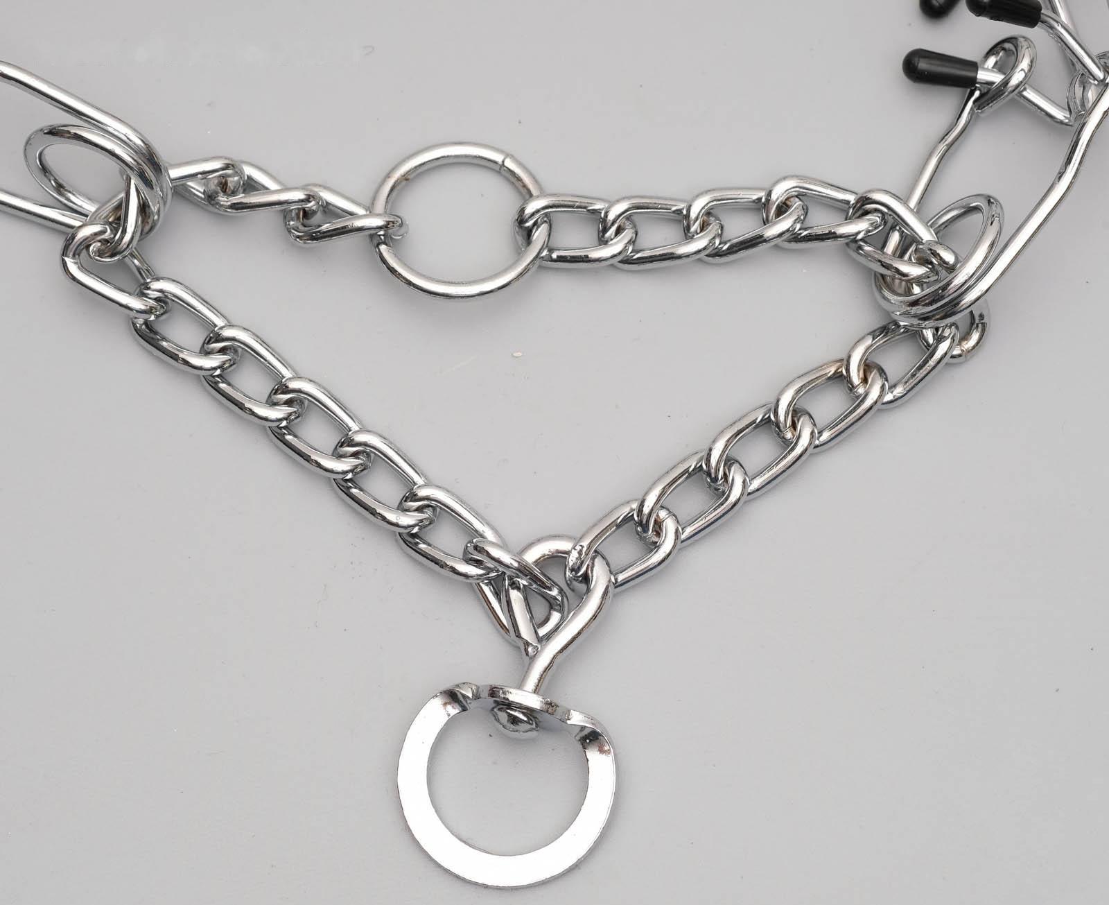 Ошейник-удавка строгий с защитными колпачками, 3,5 мм х 55 см