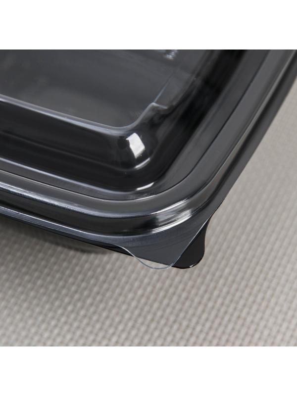 Набор одноразовых контейнеров, 375 мл, 12,6×12,6×5 см, 5 шт, цвет чёрный