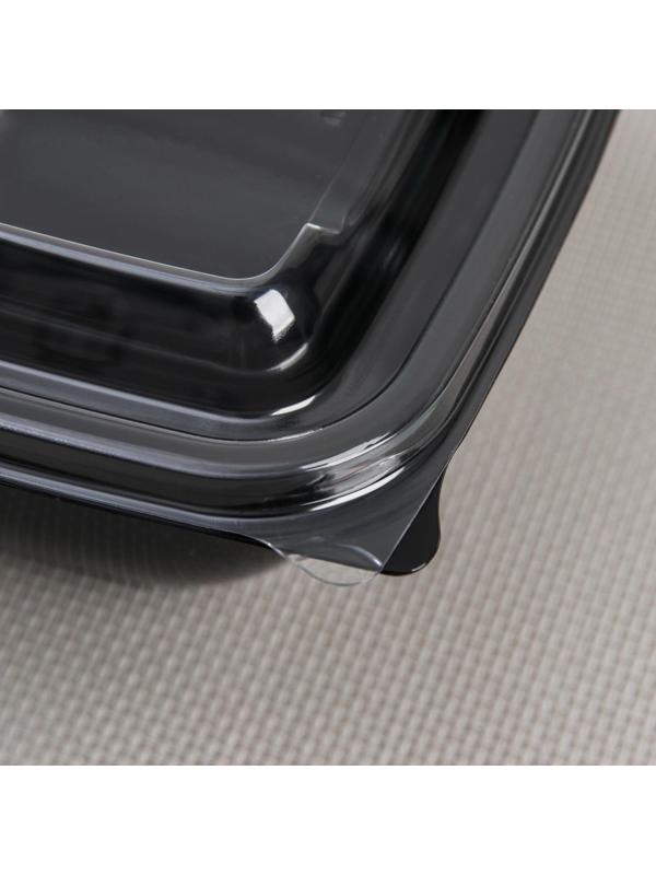 Набор одноразовых контейнеров, 550 мл, 12,6×12,6×6 см, 5 шт, цвет чёрный