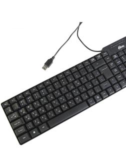 Клавиатура Ritmix RKB-100, проводная, мембранная, 102 клавиши, USB, чёрная