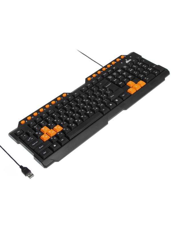 Клавиатура Ritmix RKB-151, игровая, проводная, мембранная, 104+16  клавиш, USB, чёрная