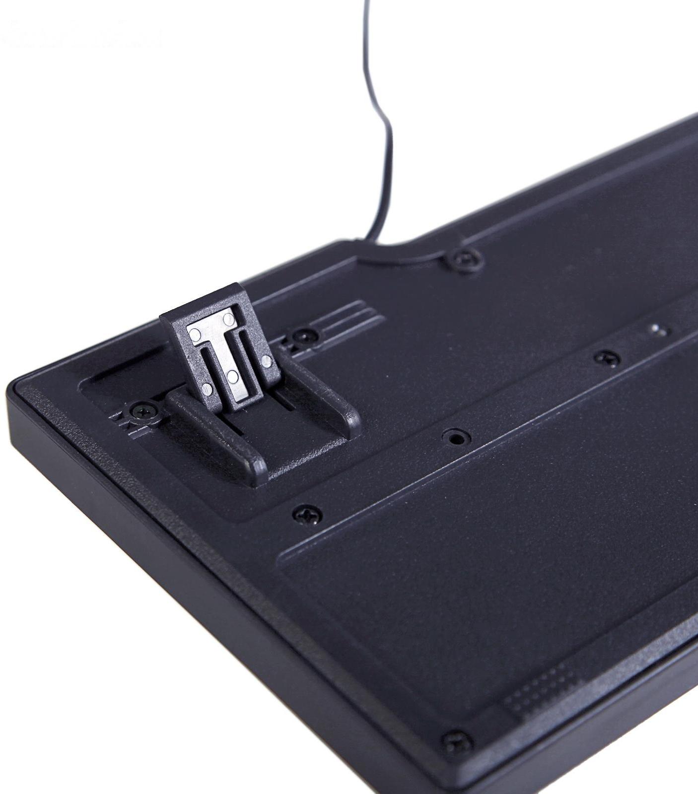 Комплект клавиатура и мышь Ritmix RKC-010, проводной, мембранный, 800 dpi, USB, черный