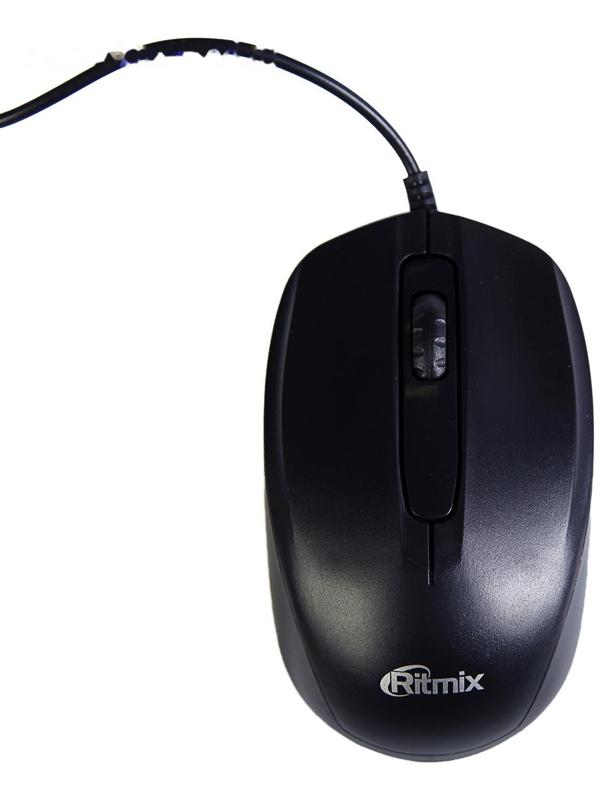 Комплект клавиатура и мышь Ritmix RKC-010, проводной, мембранный, 800 dpi, USB, черный