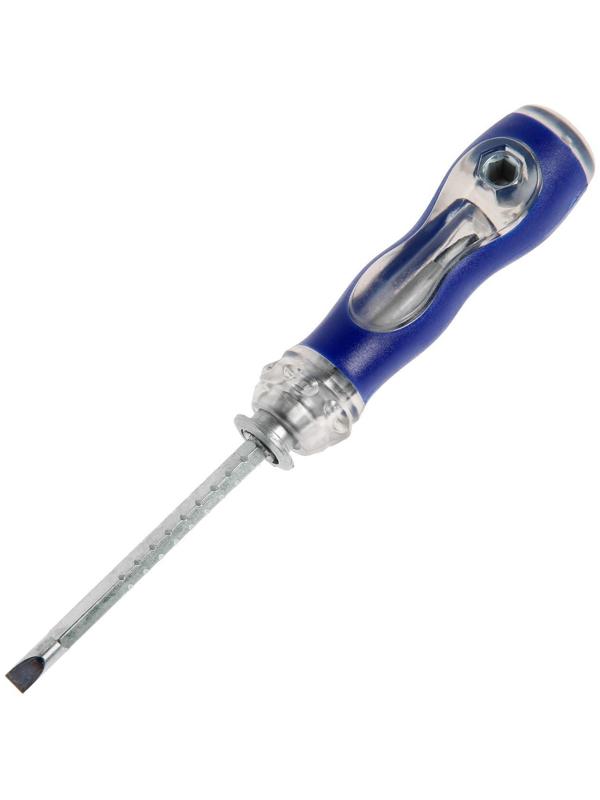 Отвертка комбинированная ТУНДРА, 3 в 1, изменяемая длина, 2К рукоятка, PH2/SL6 х 75-110 мм