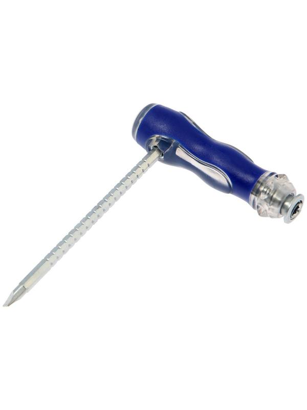 Отвертка комбинированная ТУНДРА, 3 в 1, изменяемая длина, 2К рукоятка, PH2/SL6 х 75-110 мм