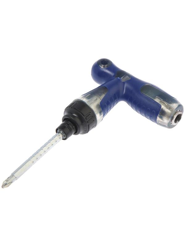 Отвертка комбинированная ТУНДРА, 3 в 1, реверс, 2К рукоятка, PH2/SL6 х 75-110 мм