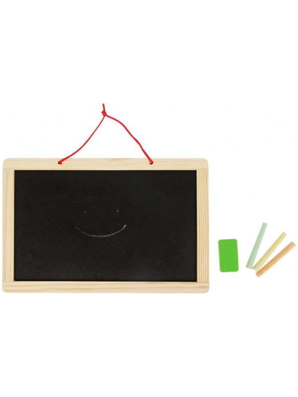 Доска двусторонняя, малая, в наборе магниты с алфавитом, маркер на водной основе, мелки, губка