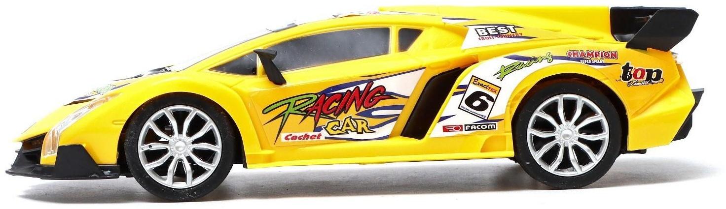 Машина радиоуправляемая «Ламбо», работает от батареек, цвет жёлтый