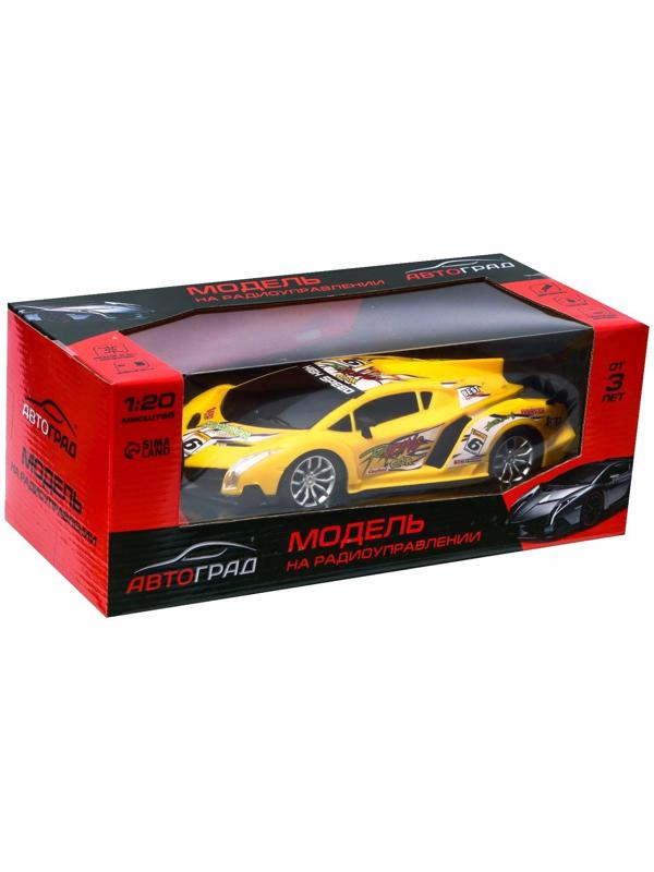 Машина радиоуправляемая «Ламбо», работает от батареек, цвет жёлтый