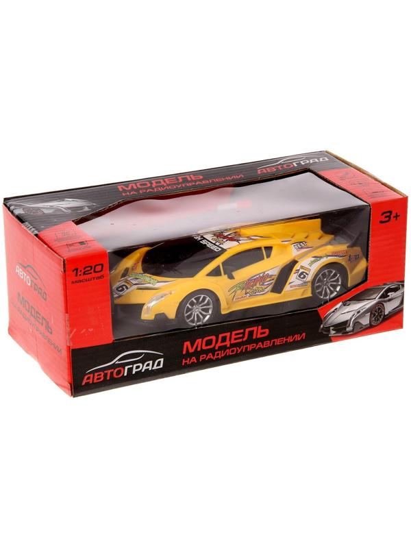 Машина радиоуправляемая «Ламбо», работает от батареек, цвет жёлтый