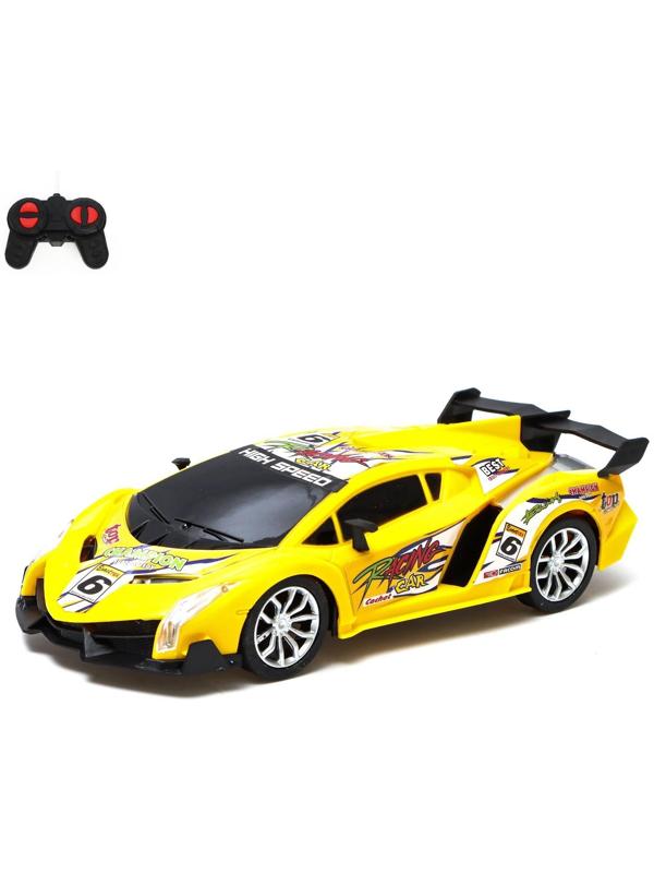 Машина радиоуправляемая «Ламбо», работает от батареек, цвет жёлтый